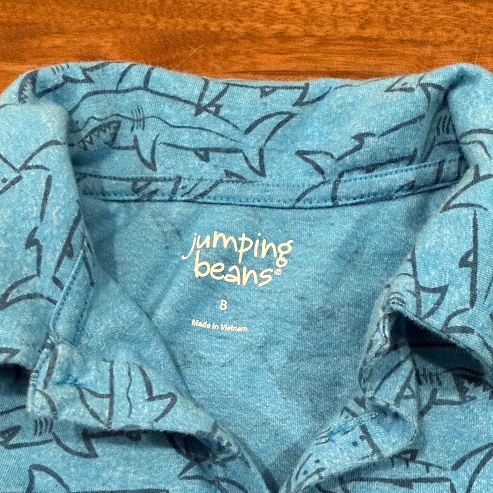 Jelly Beans Blue Shark Print Polo - Picture 2 of 4